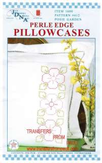 Jack Dempsey Perle Edge Pillowcase s Stamped for Cross stitch 