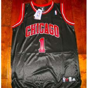  Derrick Rose Chicago Bulls Black Jersey [xlarge][mens 52 