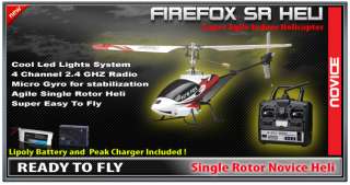 Parkflyer RC ~ Firefox SR ~ RTF Electric RC Indoor Helicopter ~ 4CH 