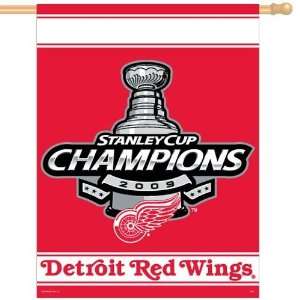 Detroit Red Wings 2009 NHL Stanley Cup Champions Red 27 x 37 Banner 