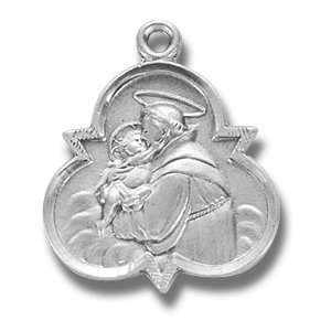 Sterling Silver Trinity St. Anthony with 18 Stainless Steel Chain in 