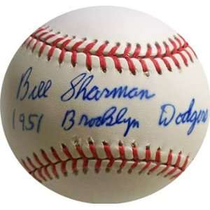 Bill Sharman 1951 Brooklyn Dodgers Autographed Baseball  
