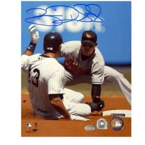 Brian Roberts Baltimore Orioles  Tagging Out A Rod  16x20 Autographed 
