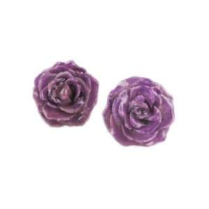  Lilac Rose Bud Post Earrings The Rose Lady Jewelry