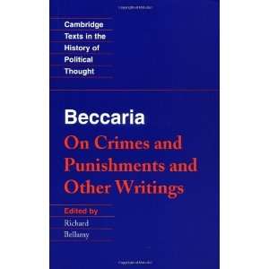   Texts in the History of Politica [Paperback] Cesare Beccaria Books