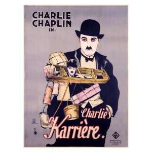  Charlie Chaplin, Charlies Karriere Giclee Poster Print 