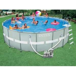  Intex Ultra Frame 16 Foot by 48 Inch Round Pool Set Patio 