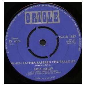   THE PARLOUR 7 INCH (7 VINYL 45) UK ORIOLE 1961 DAVID KOSSOFF Music