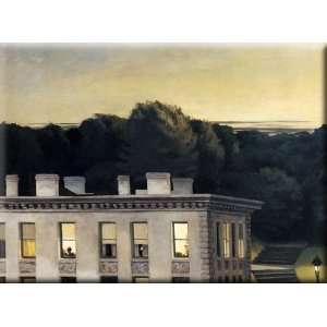  House At Dusk 30x22 Streched Canvas Art by Hopper, Edward 