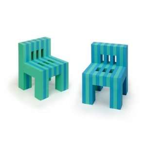  Offi EVA Foam Chair in Blue and Green (Set of 2 