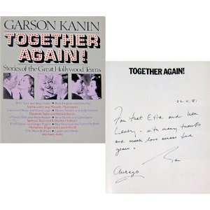  Garson Kanin Autographed/Hand Signed Together Again 