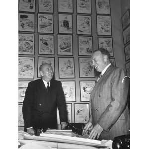  Richard Russell and Senator Harry F. Byrd Standing by Desk 