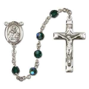  St. Isidore of Seville Emerald Rosary Jewelry