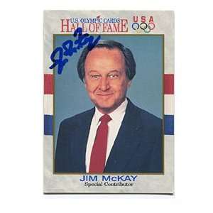  Jim McKay Autographed/Signed 1991 USA Olympics Card 