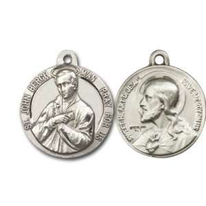  St. John Berchmans & Sacred Heart of Jesus Medal, Sterling 
