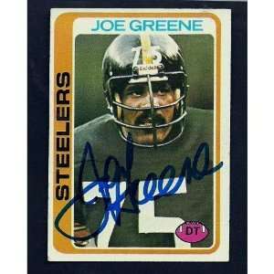  Joe Greene Autographed Hand Signed 1978 Topps Pittsburgh 