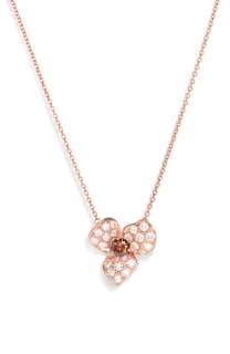Kwiat Champagne Diamond Flower Pendant Necklace  