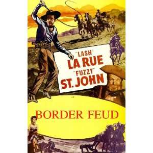  Border Feud Poster 27x40 Lash LaRue Al Fuzzy St. John 