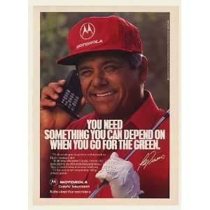  1992 Lee Trevino Motorola Cellular Telephone Photo Print 