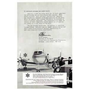   Print Ad 1959 Grumman Aircraft Letter, Leroy Grumman Grumman Books
