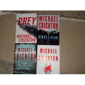 Michael Crichton 4 Hardcover Book Set (Pirate Latitudes; Next; State 