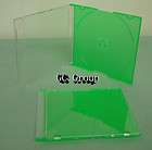   Slim 5.2mm Single Green CD DVD R Movie Video Game Jewel Cases Boxes