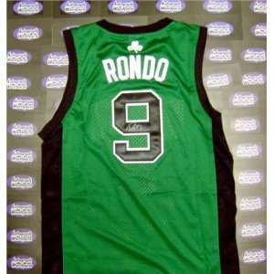 Rajon Rondo Autographed/Hand Signed Basketball Jersey (Boston Celtics 