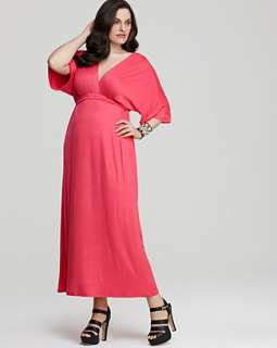 Melissa Masse Plus Size Flutter Sleeve Maxi Dress  