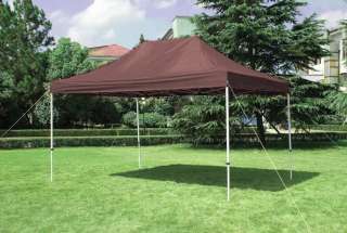 BROWN 10x15 EZ Pop Up Canopy Gazebo Party Wedding Tent NEW  
