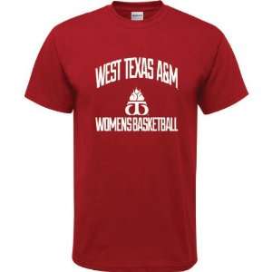 West Texas A&M Buffaloes Cardinal Red Youth Womens Basketball Arch T 