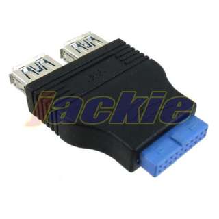 Ports USB 3.0 A Female to Motherboard 20 Pin Header Male Adapter 