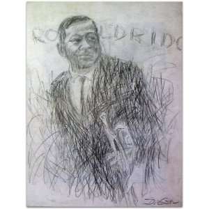 Roy Eldridge, Original 1968 Charcoal Drawing By Carmel Artist Victor 