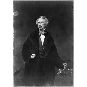  Samuel F.B. Morse, with left hand on a telegraph c1850 
