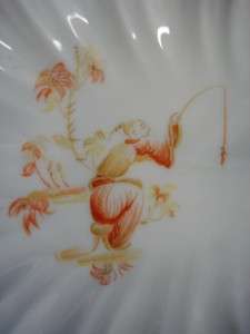 NEW VINTAGE FISHER MAN SHELL DISH GIRAUD LIMOGES FRANCE  