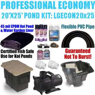 Professional 20x25 Economy Pond Kit MEDECON20x25 for Triumph Global