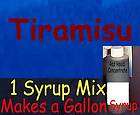 TIRAMISU SYRUP MIX SnoCONE SHAVED ICE Flavoring FLAVOR