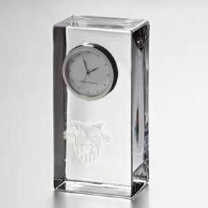  West Point Tall Glass Desk Clock by Simon Pearce Sports 