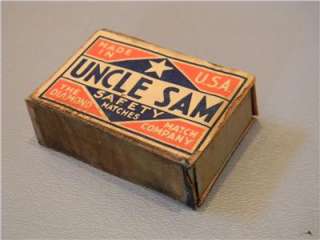 ORIGINAL WORLD WAR 1 US ARMY FOOTLOCKER ITEM BOX OF UNCLE SAM SAFETY 