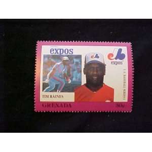Tim Raines Montreal Expos Major League Baseball in Stamps   Grenada 