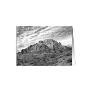  Titus Canyon Road landscape in black and white Card 