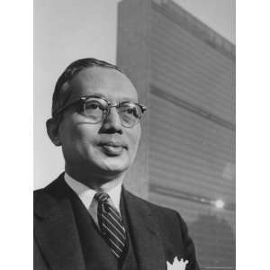  UN Secretary Gen. U Thant in Front of United Nations 