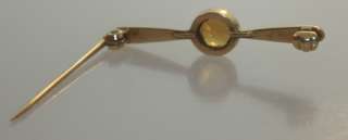   citrine pin brooch vintage estate antique 2g gemstone pendant  