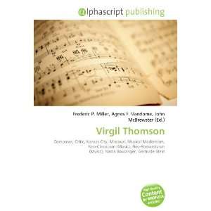  Virgil Thomson (9786133722781) Books