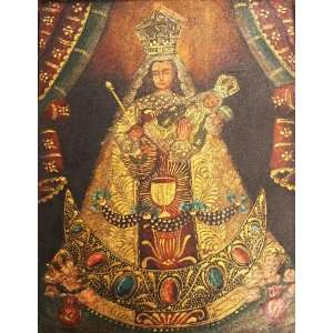 Virgin Mary Our Lady with Jesus Cuzco Oil Painting from Peru 12x16