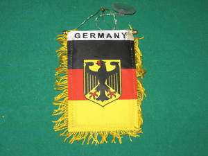 GERMANY FLAG MINI BANNER 4x6 GERMAN CAR WINDOW EAGLE  