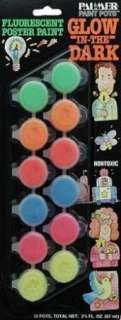 Glow In The Dark Poster Paint Pots W/ Brush ~ IN STOCK  
