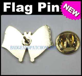 5pcs GERMANY CN Dual Flag Gold Plated Lapel Pin Badge  