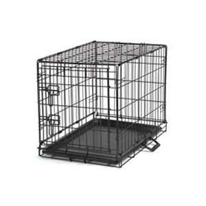  Single Door Black Metal Wire Economy Dog Crate medium 