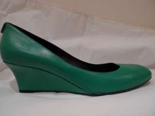 GUCCI TURQUOISE GREEN WEDGES GG LOGO ITALY SIZE 40/10  
