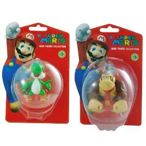  Super Mario   Yoshi And Donkey Kong Mini Figure Bundle 